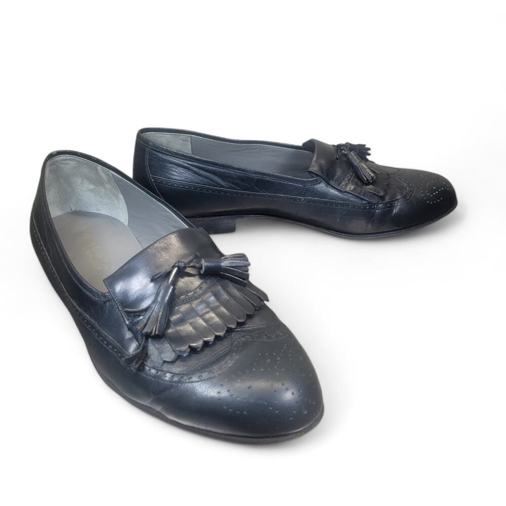 Designer Collection by Florshein Blue Tassel Loafers Men's 10 Made In Spain